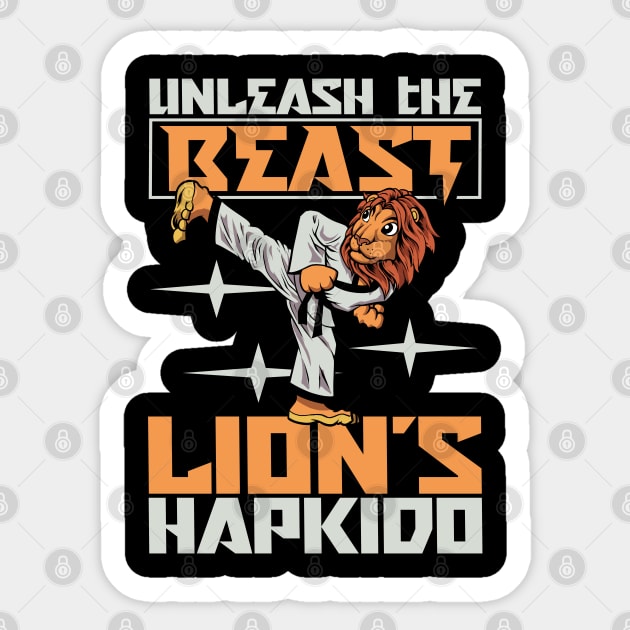 Lion does Hapkido Sticker by Modern Medieval Design